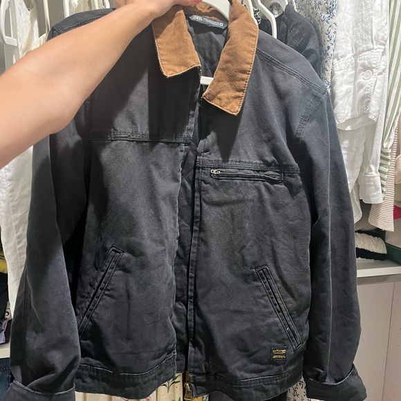 Zara Contrast Collar Jacket - Picture 3 of 4